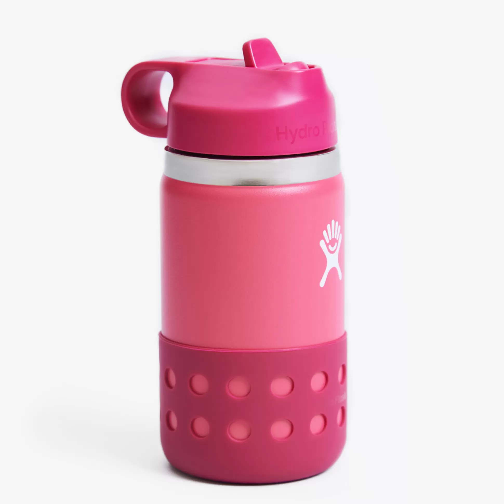 Travel Flasks & Picnic>Meadows and Byrne Hydro Flask 12 Oz Kids Wide Mouth Straw Lid & Boot - Peony