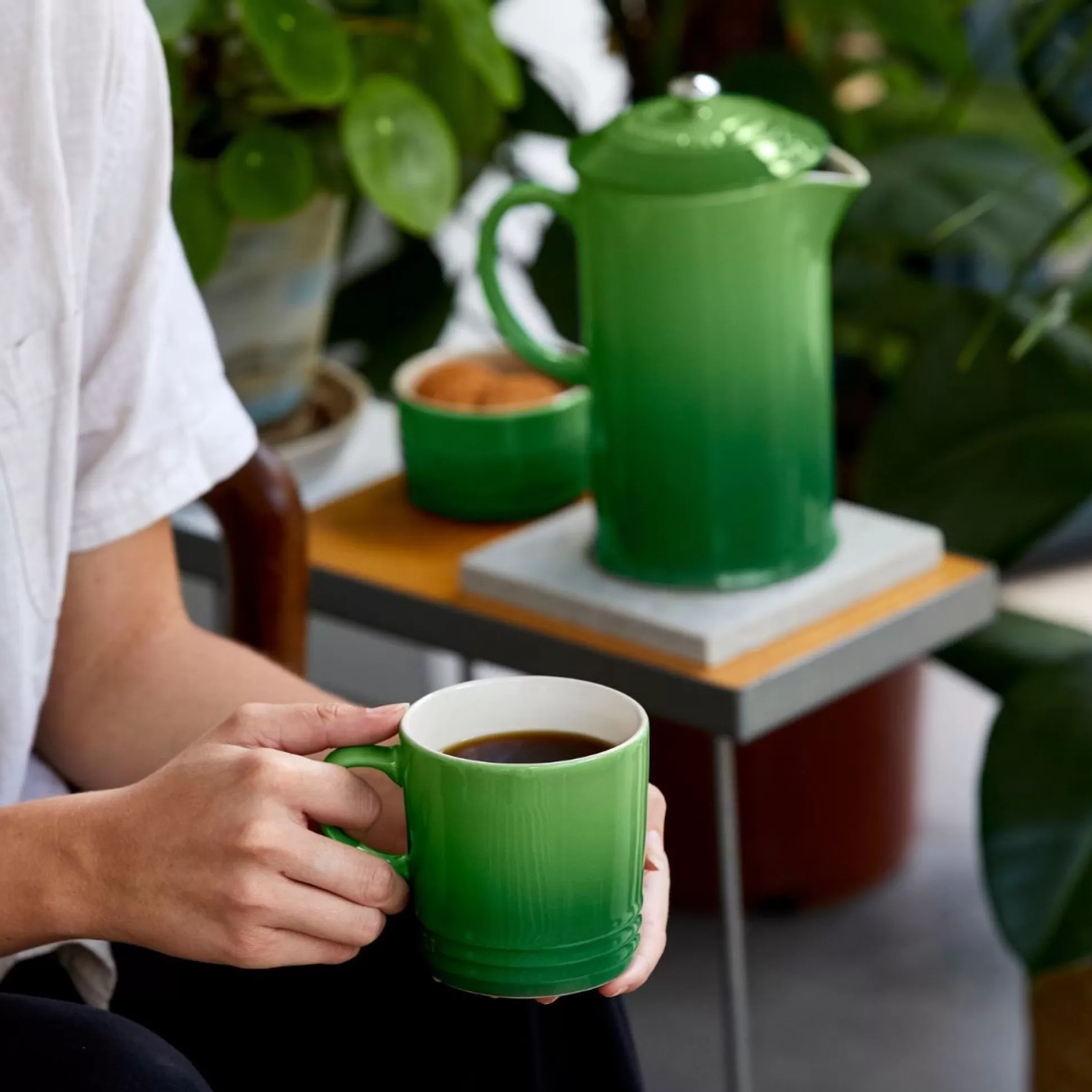 Mugs>Meadows and Byrne Le Creuset Mug - Bamboo