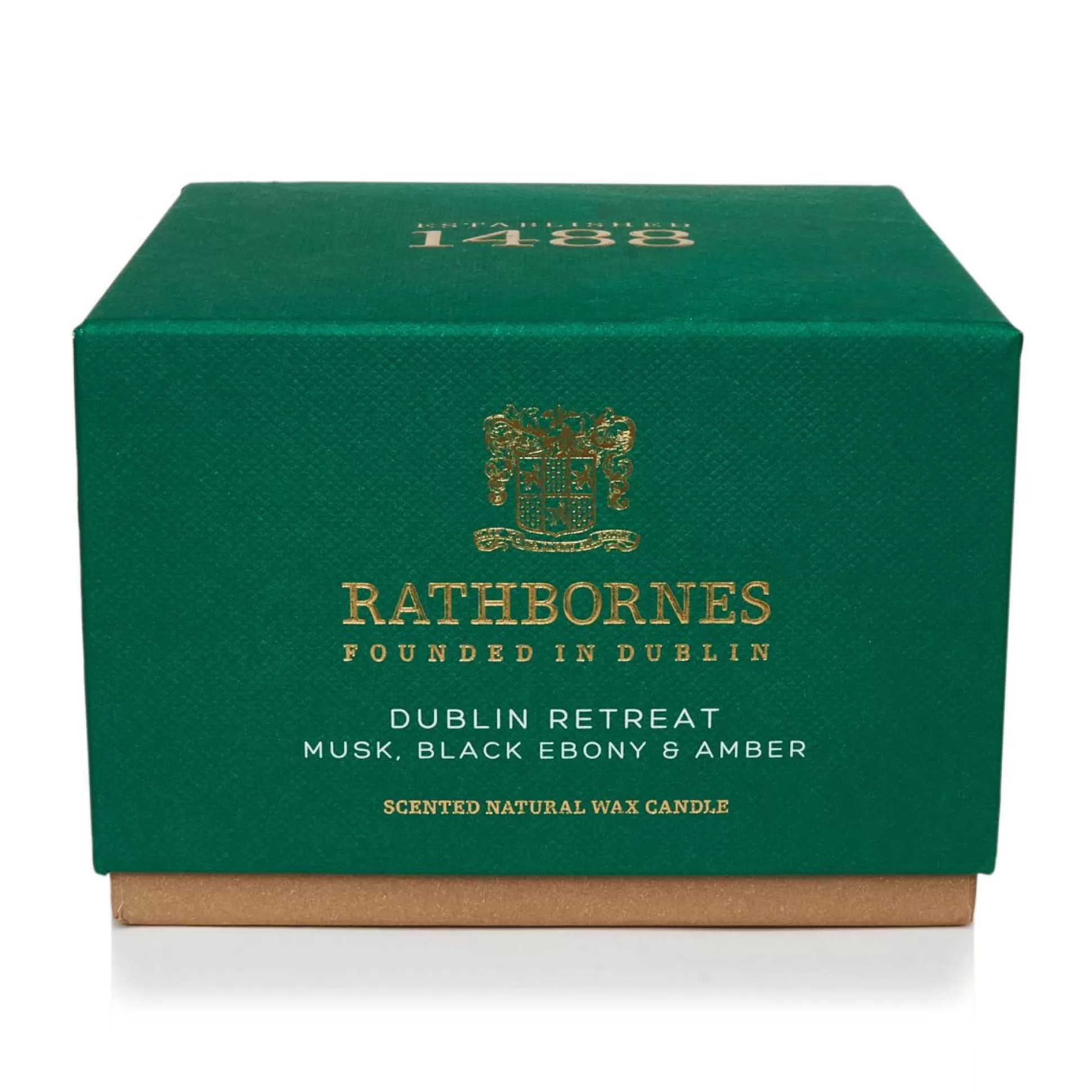 Scented Candles>Meadows and Byrne Rathbornes Dublin Retreat Musk, Black Ebony & Amber Scented Four Wick Luxury Candle