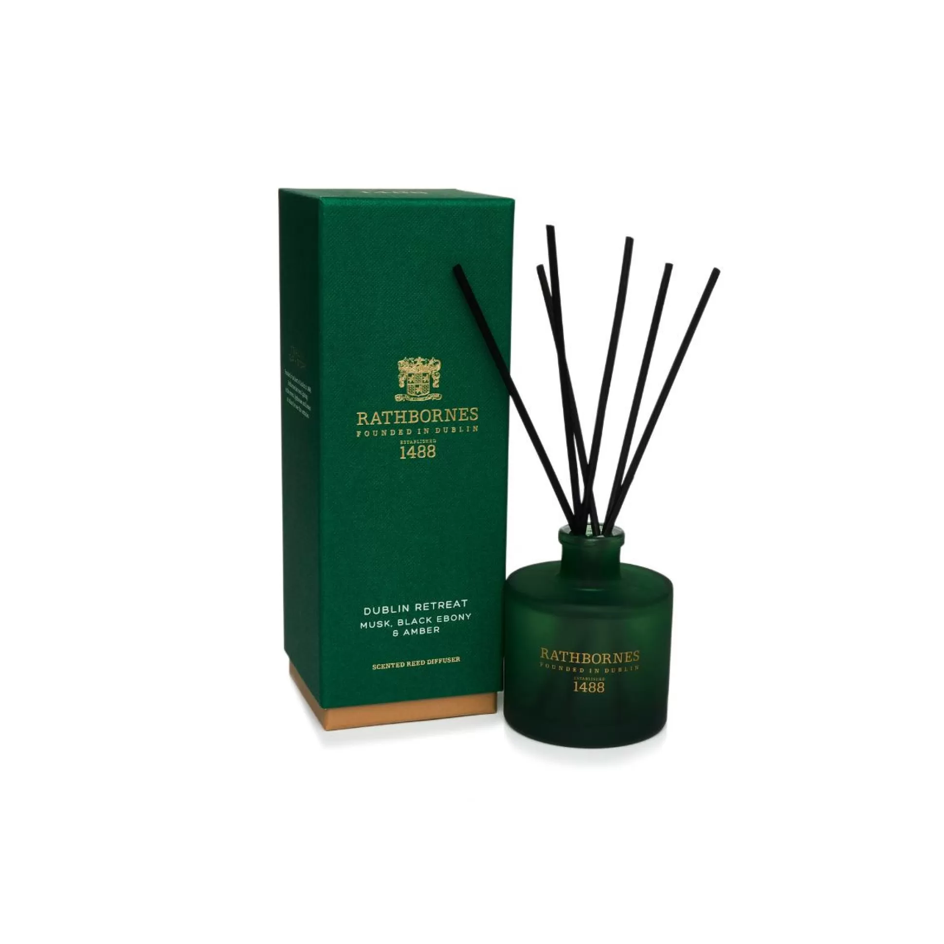 Candles & Diffusers>Meadows and Byrne Rathbornes Dublin Retreat Musk, Black Ebony & Amber Scented Reed Diffuser