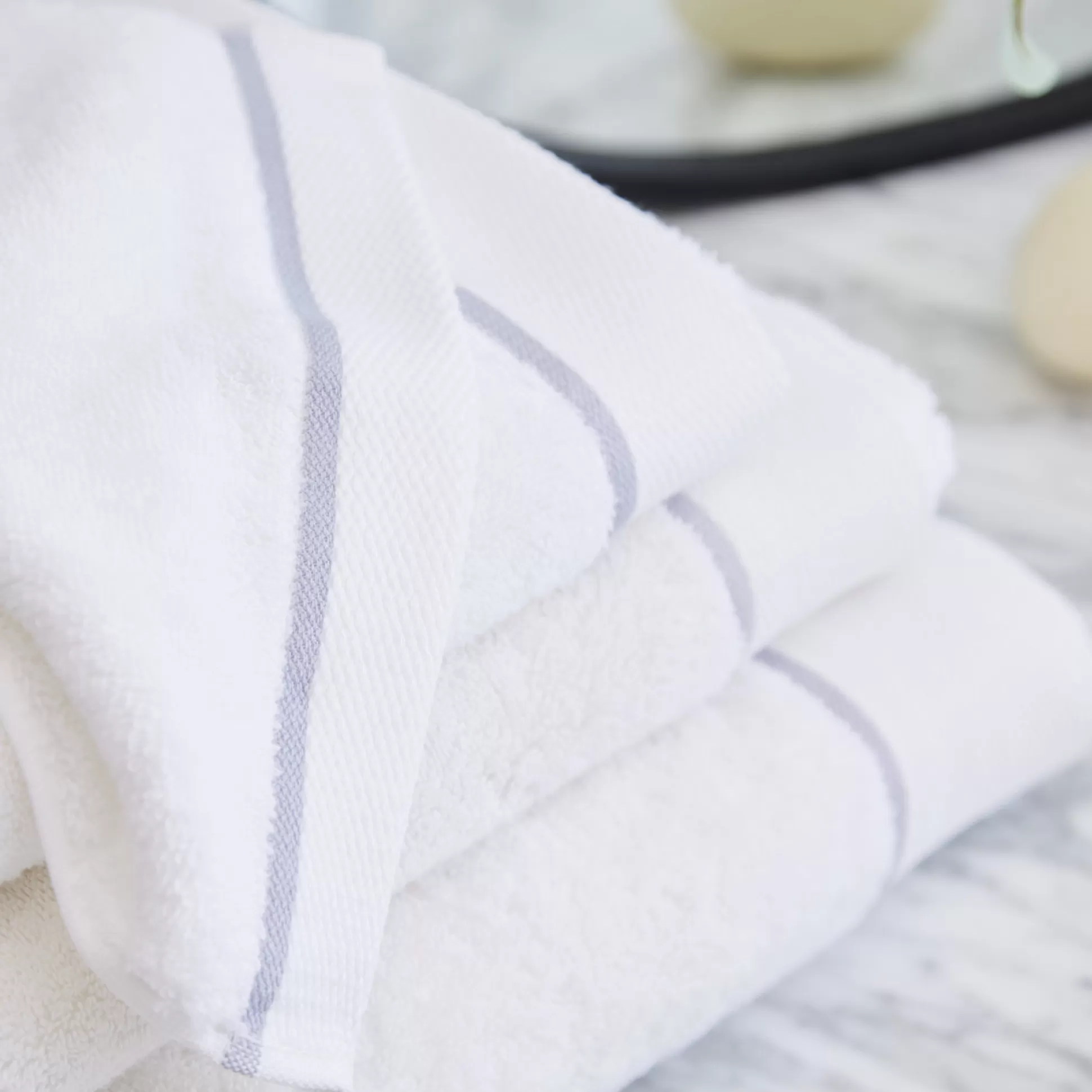 Towels>Meadows and Byrne Signature Air Touch Towels - White