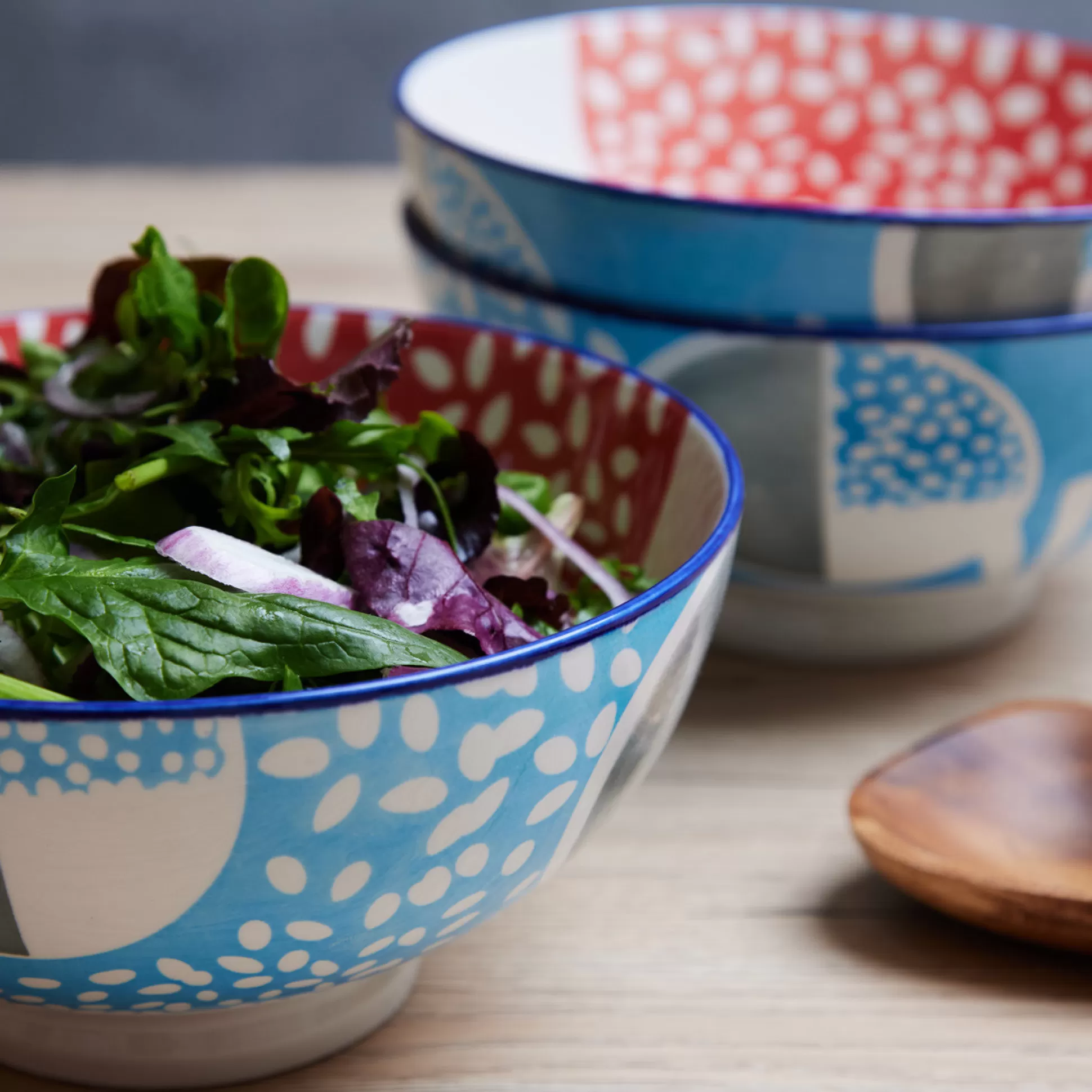 - Salad Bowls>Meadows and Byrne Tola Seville 20Cm Salad Bowl - Set Of 3